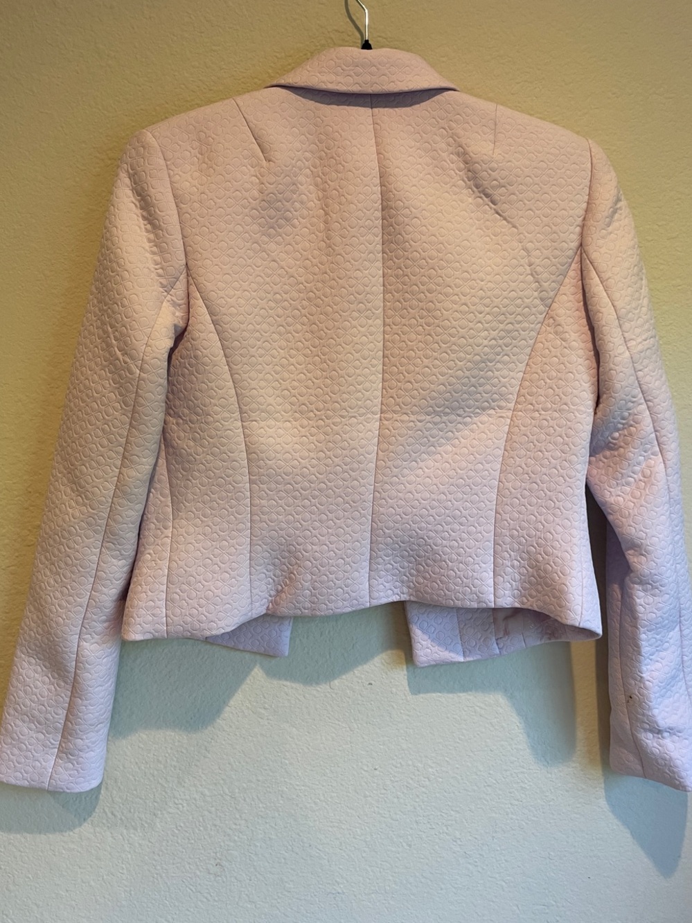 Kenar Pale Pink Textured Cropped Jacket - size 2 - Picture 5 of 5